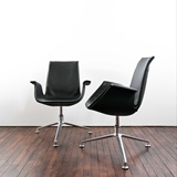 SET OF 2 SWIVEL CHAIRS PK 6726-3G BY PREBEN & FABRICIUS